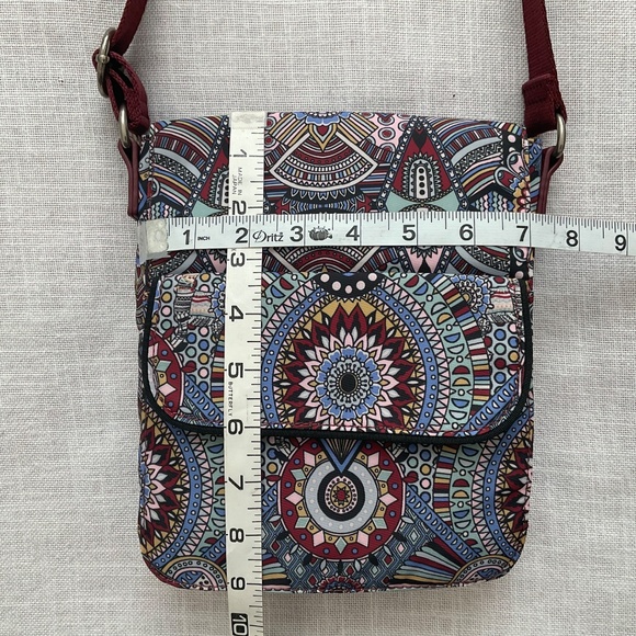 Sakroots Sak On The Go Small Messenger Travel Crossbody Graphic Print NWOT - Picture 3 of 16